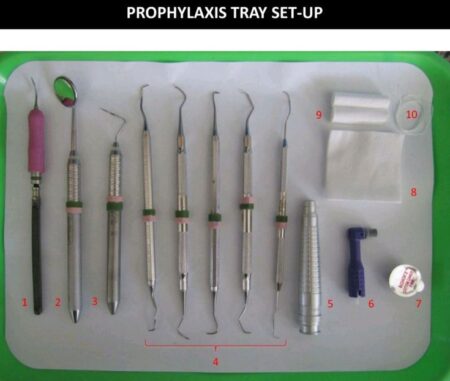 10 Basic Prophylaxis Tray Setup 10 Basic Prophylaxis Tray Setup