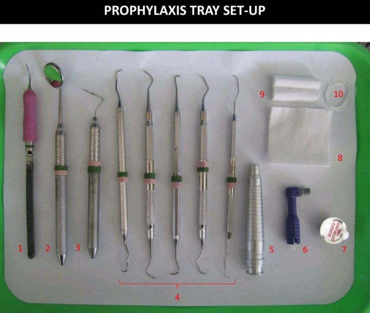 10 Basic Prophylaxis Tray Setup 10 Basic Prophylaxis Tray Setup