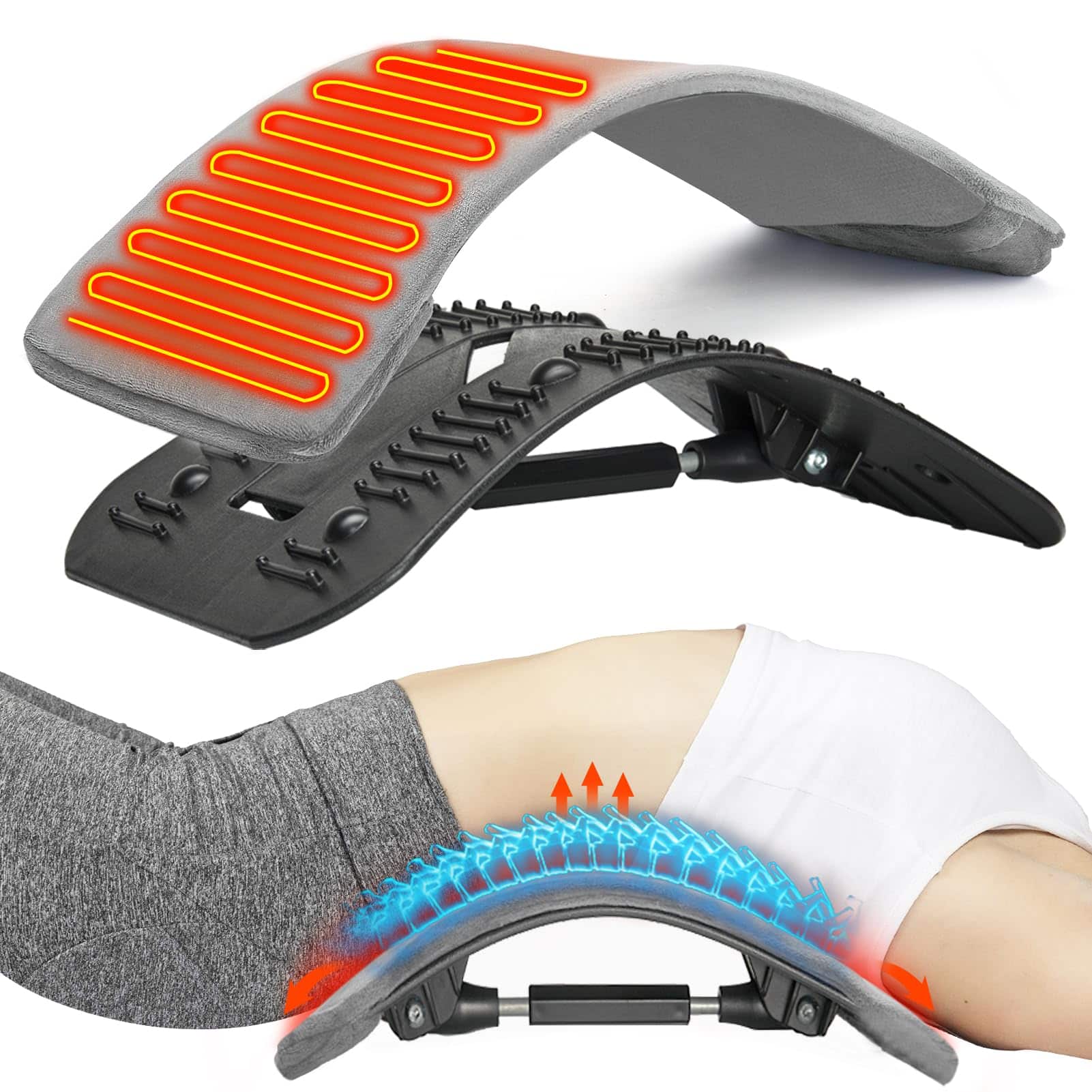 Top Best Gadgets For Muscle Spine Pain Relief For 2024 | Discover The Five Best Effective Back Pain Relief Gadgets For Long-Lasting Relief Top Best Gadgets For Muscle Spine Pain Relief: Back Stretcher With Detachable Heating Pad - Healthsoothe