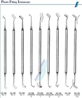 Plastic Instruments, Condenser Or Pluggers Instruments Used For Placing And Condensing Filling Materials