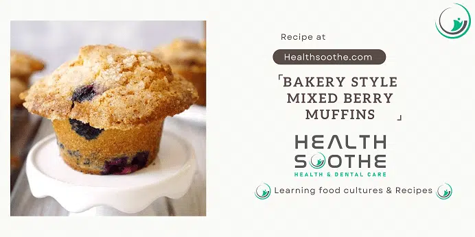 Bakery-Style Mixed Berry Muffins Bakery Style Mixed Berry Muffins - Healthsoothe